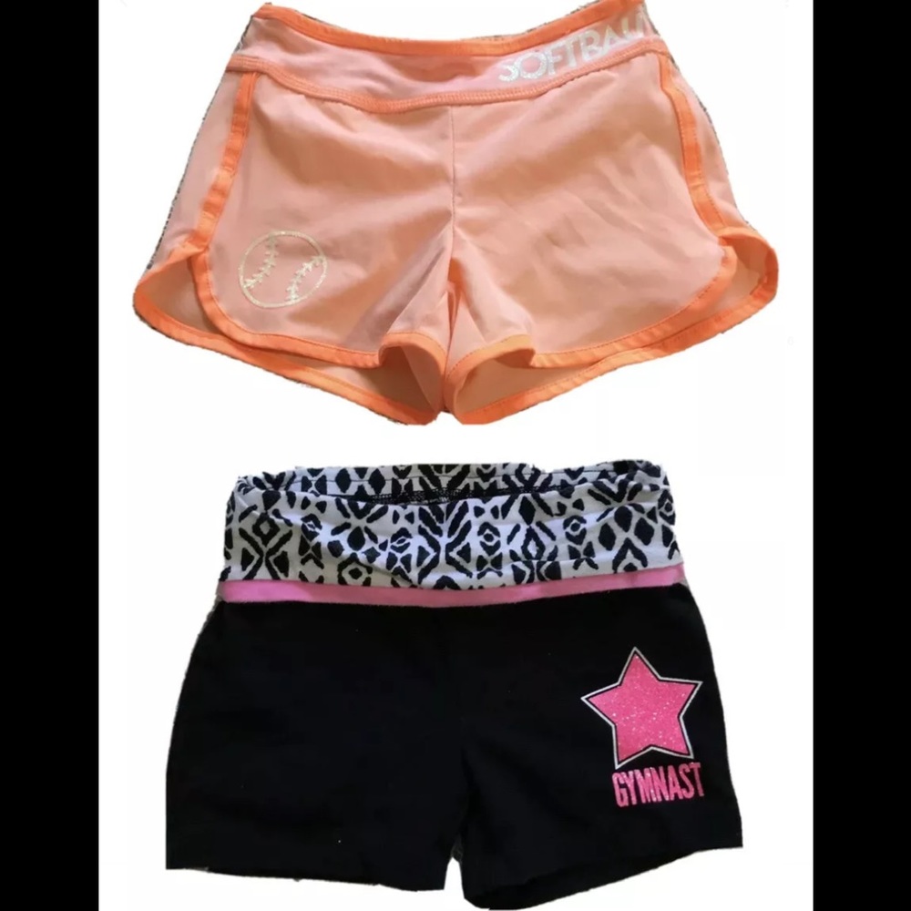 JUSTICE Girls 5 SOFTBALL GYMNAST SHORTS BUNDLE